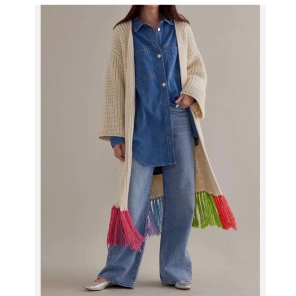 By Anthropologie | Fringe Kimono Cardigan Duster